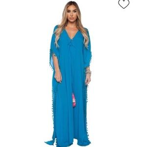 Buddy Love Zora Maxi Dress Poms Tassel Beach Cover